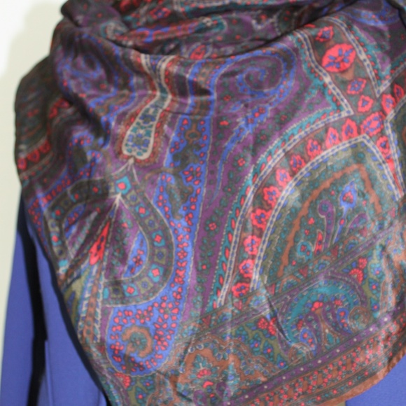 Silk-blend scarf - Picture 2 of 3